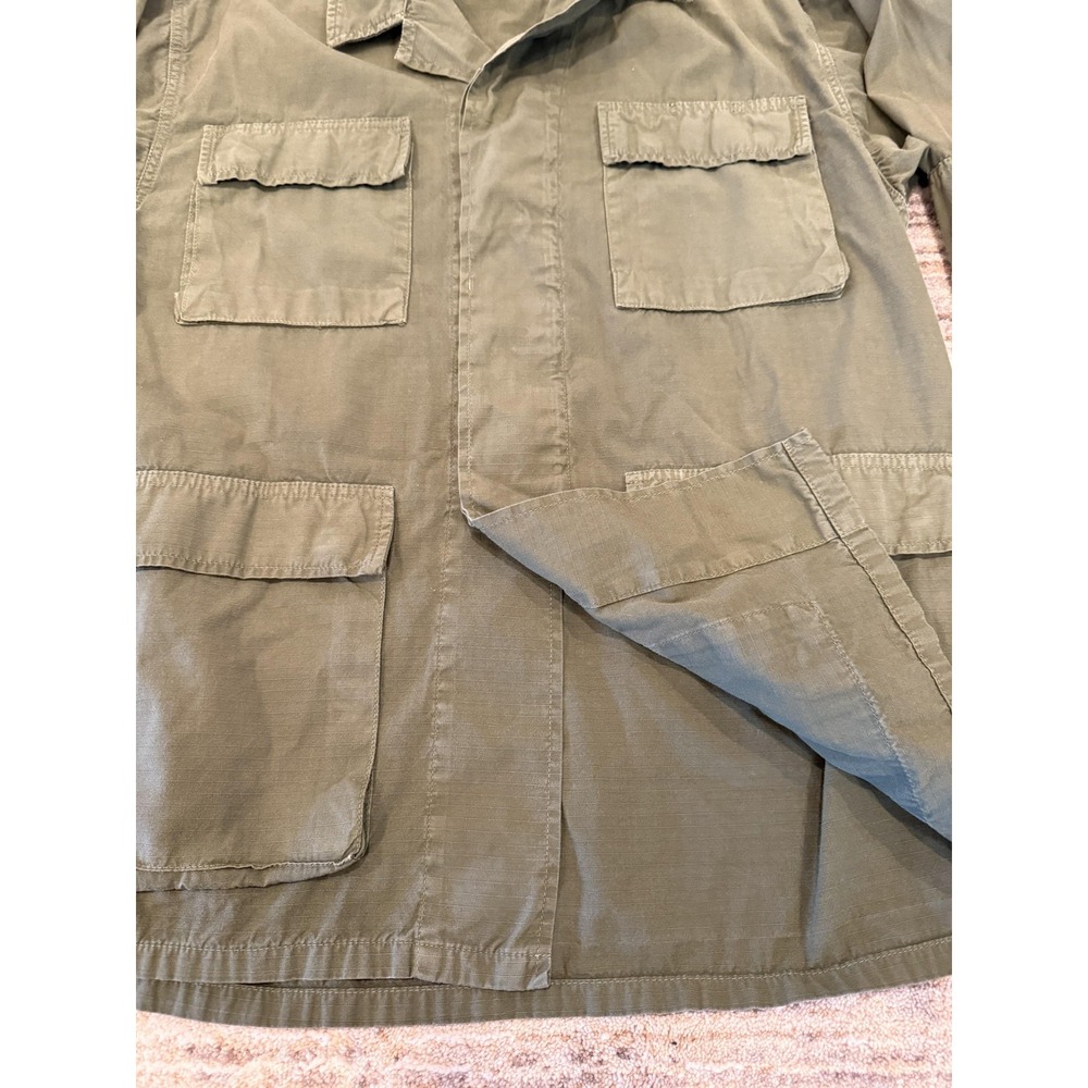 Tellason Jacket Mens Medium Green Cotton Military Field Utility Made In Italy - Picture 11 of 16